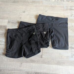 🖤 Bundle of 3 Black Dance Shorts – Justice & All In Motion – Size 6/7 🖤
